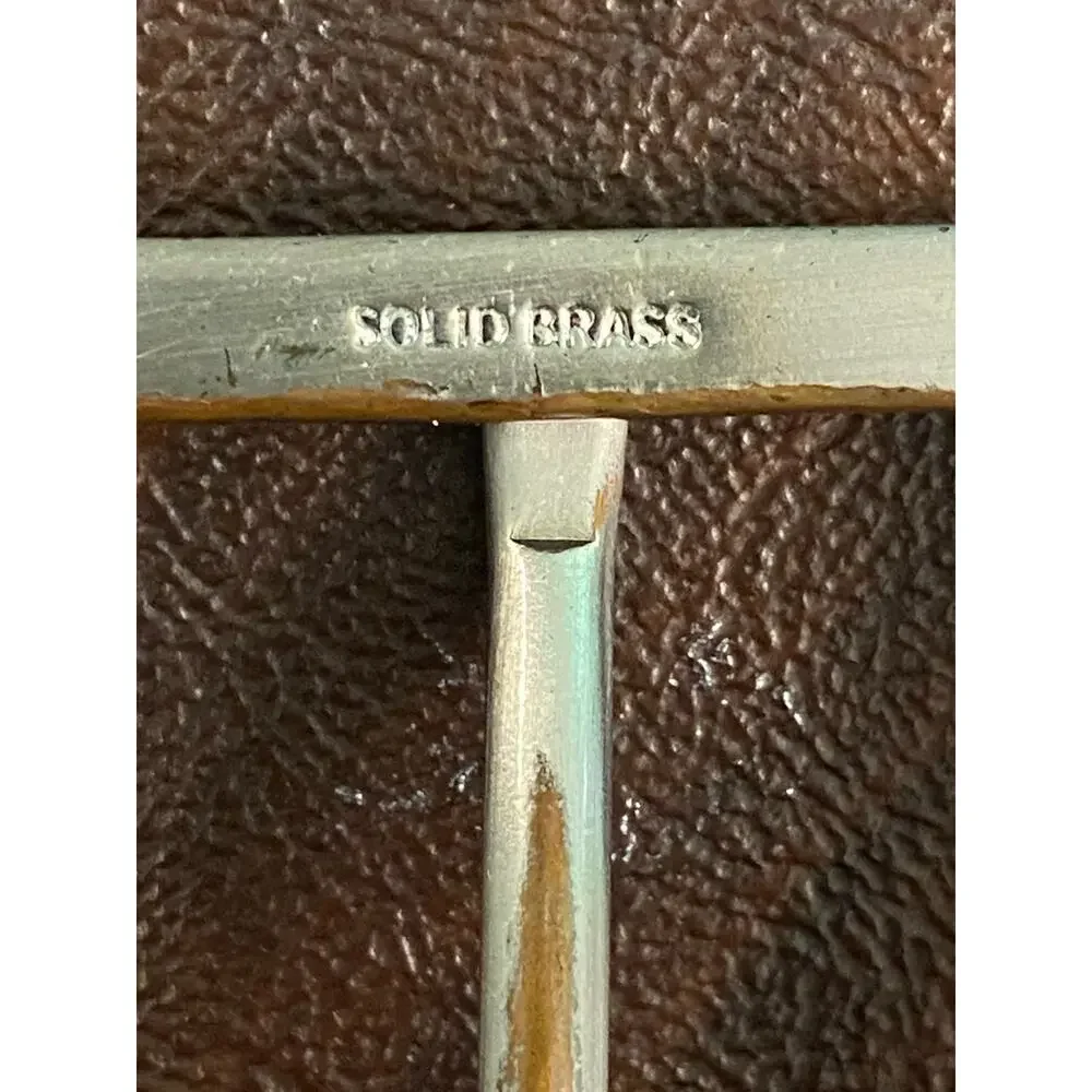 Banana Republic Brown Italian Leather Belt Solid Brass Buckle Size 38 Classic